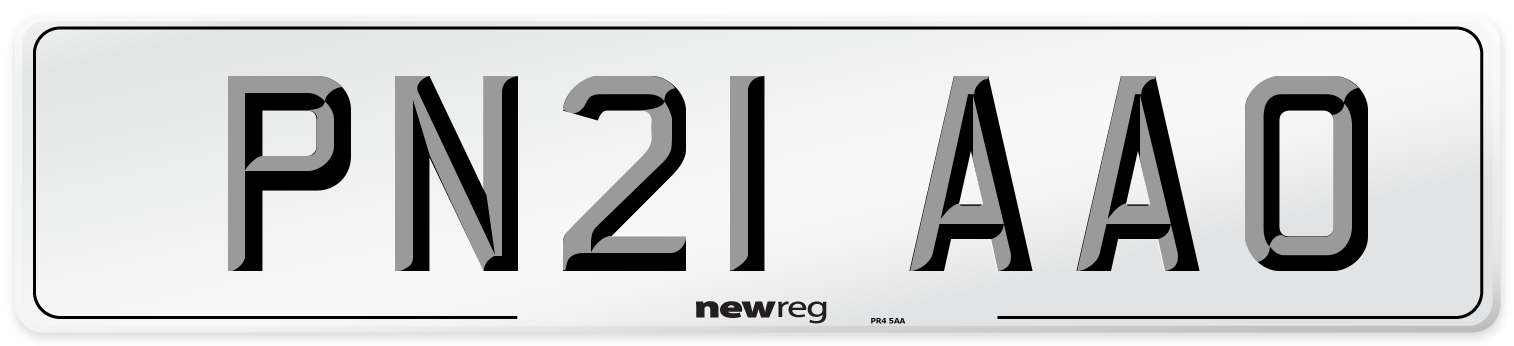 PN21 AAO Number Plate from New Reg